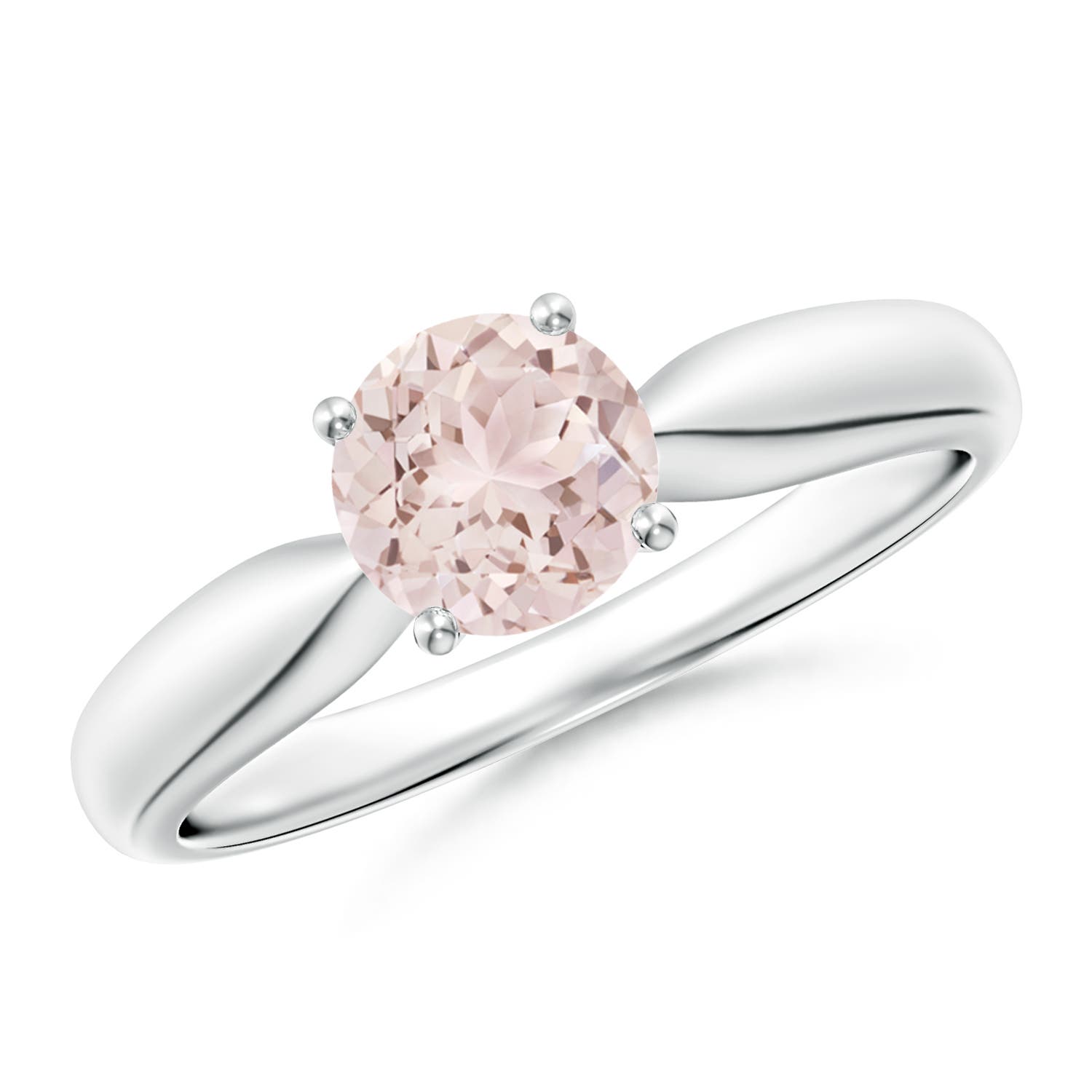 A - Morganite / 0.7 CT / 14 KT White Gold