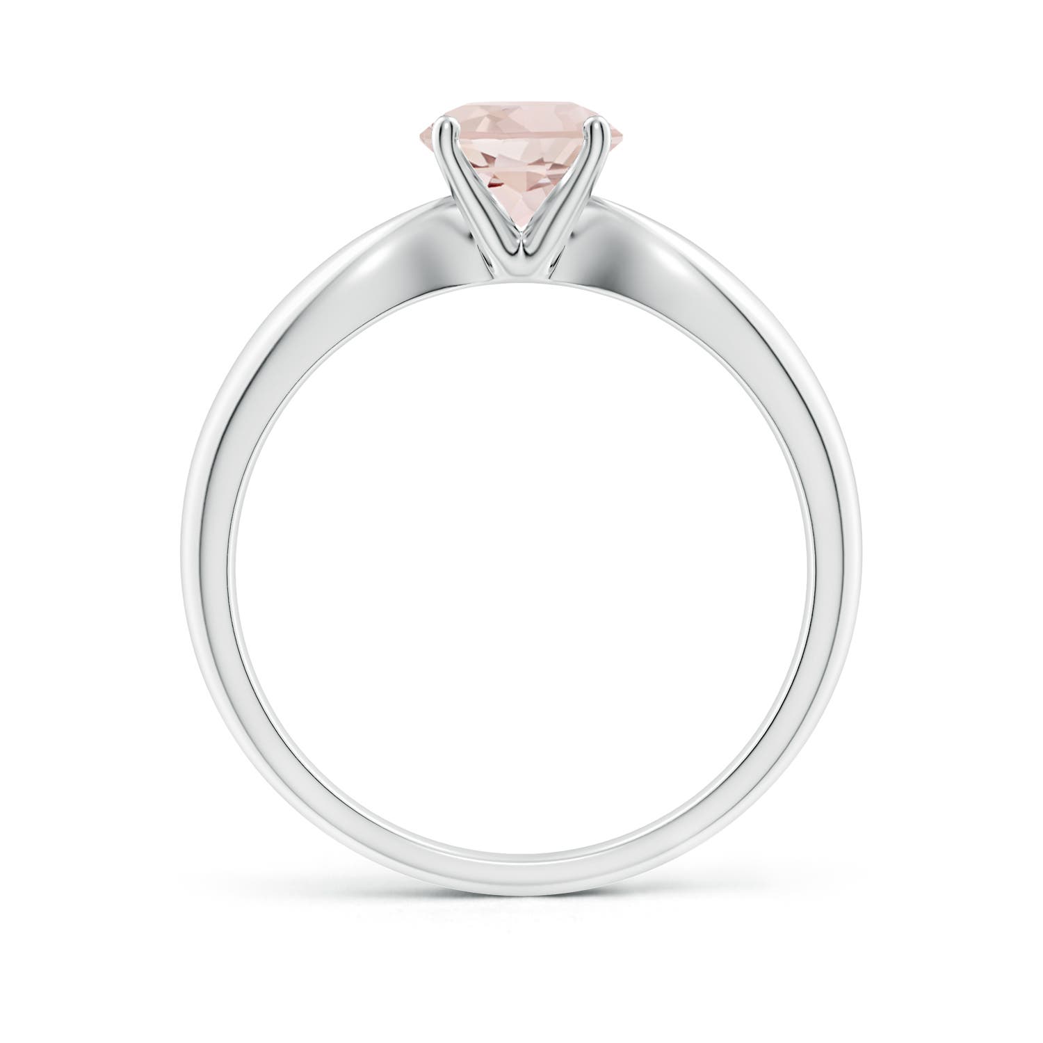 A - Morganite / 0.7 CT / 14 KT White Gold