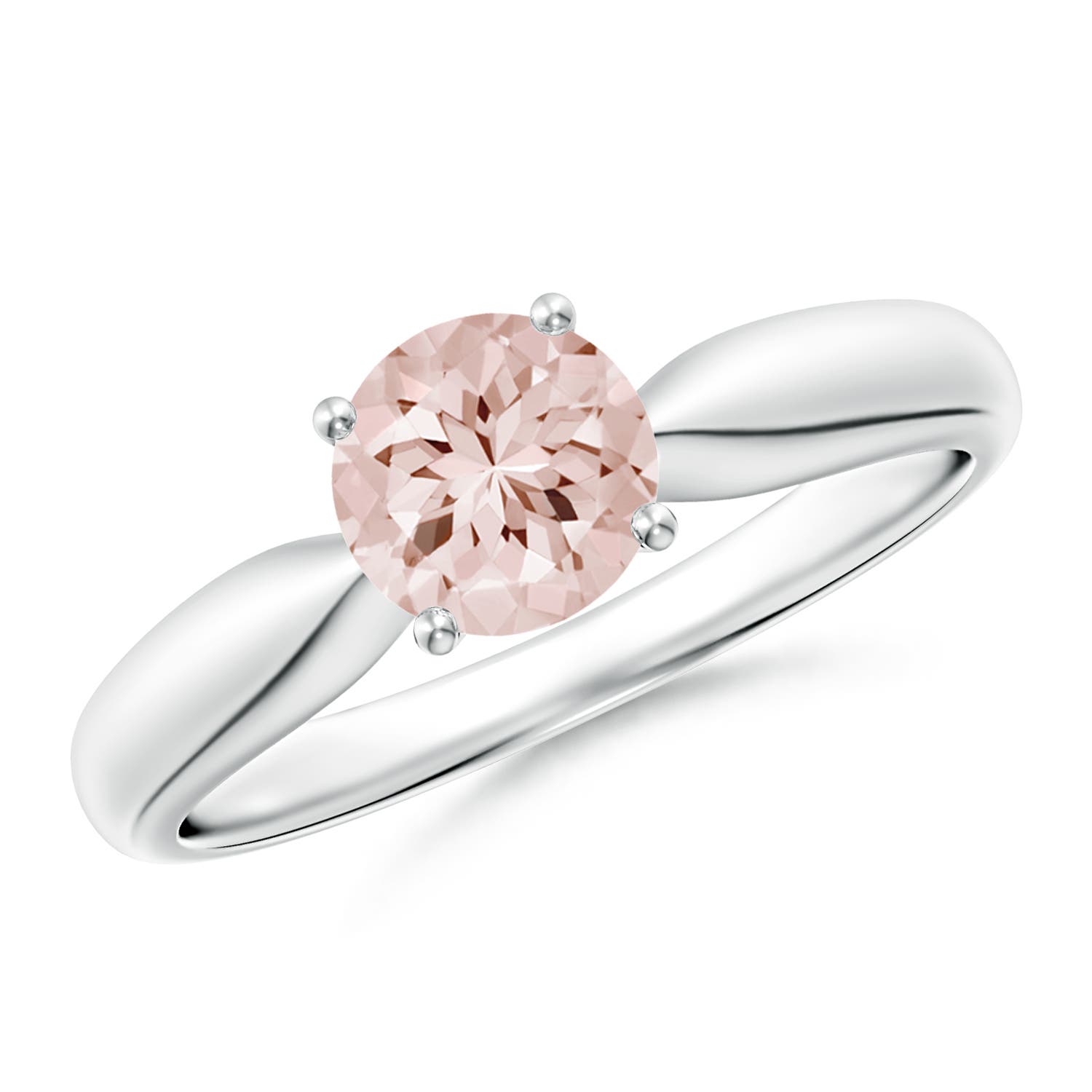 AA - Morganite / 0.7 CT / 14 KT White Gold