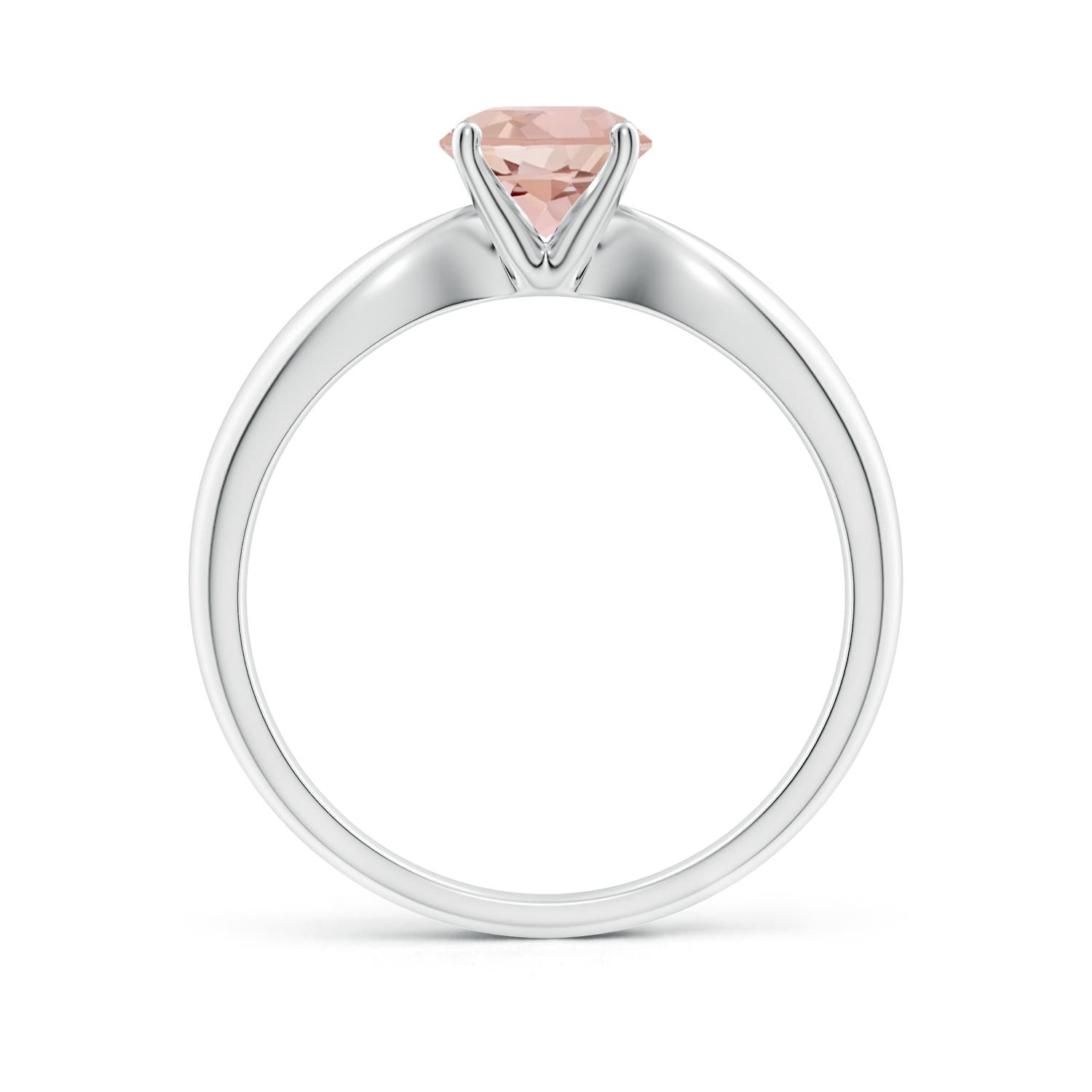 AAAA - Morganite / 0.7 CT / 14 KT White Gold