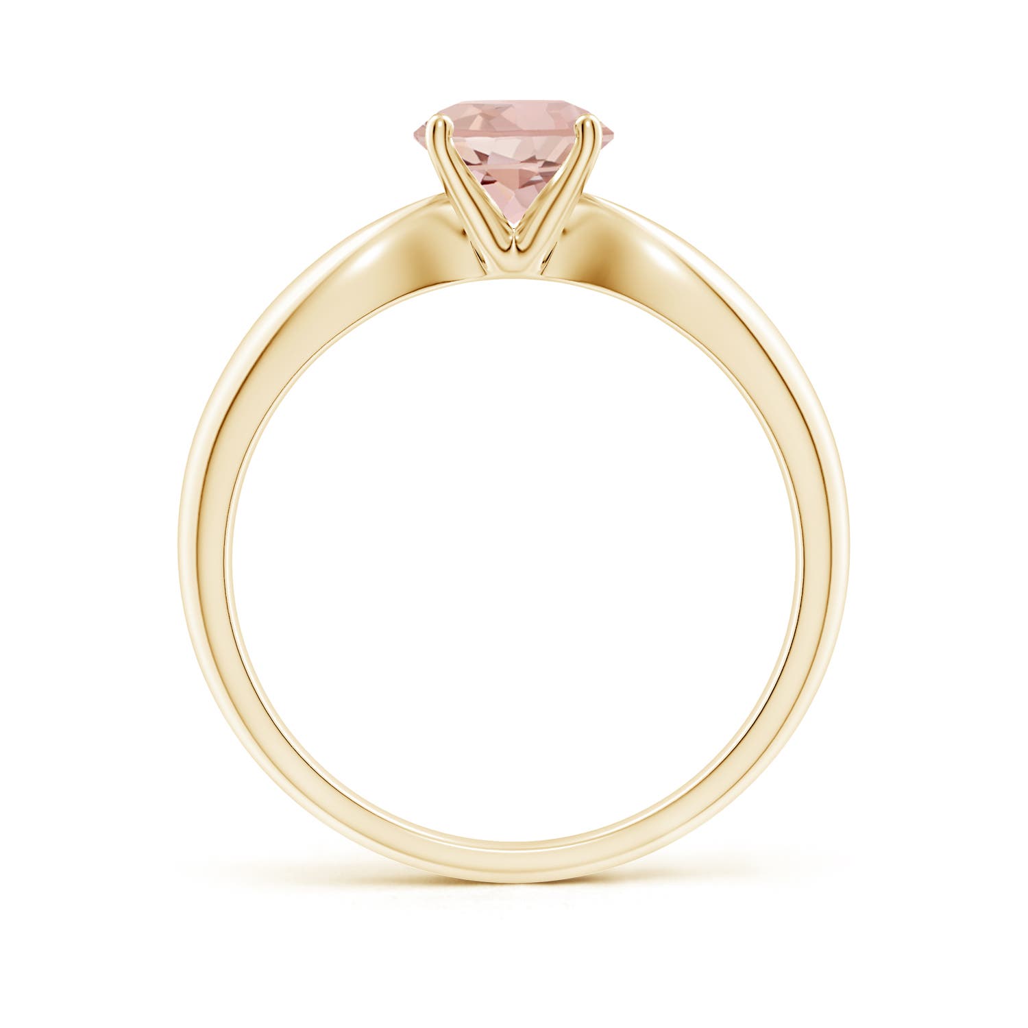 AAAA - Morganite / 0.7 CT / 14 KT Yellow Gold