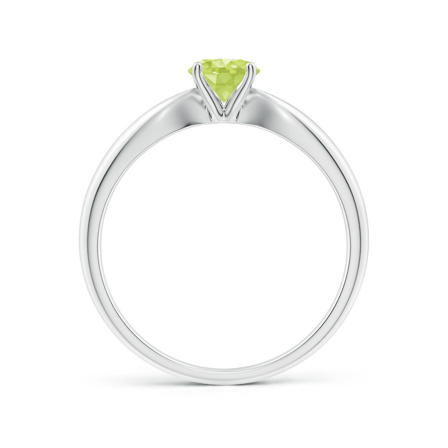 A - Peridot / 0.55 CT / 14 KT White Gold