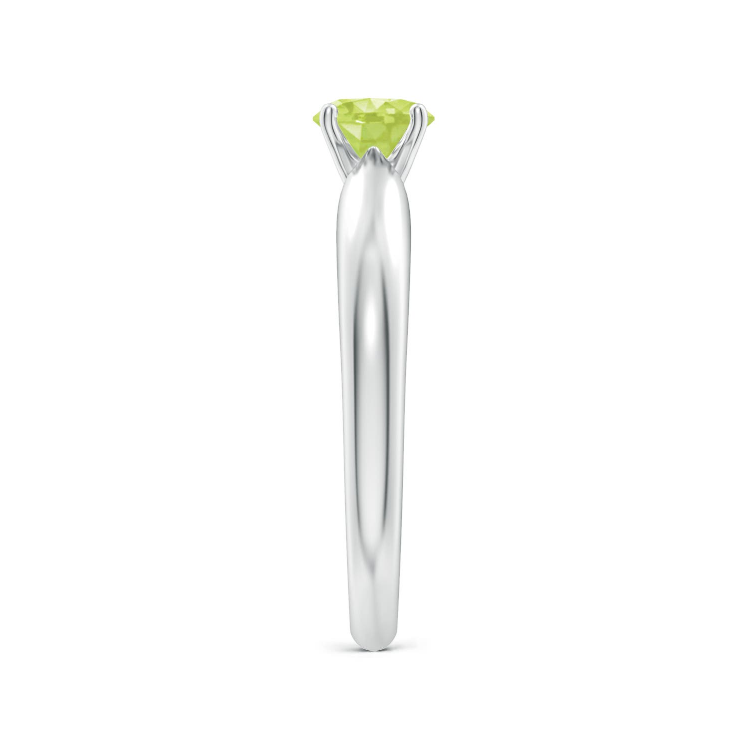 A - Peridot / 0.55 CT / 14 KT White Gold