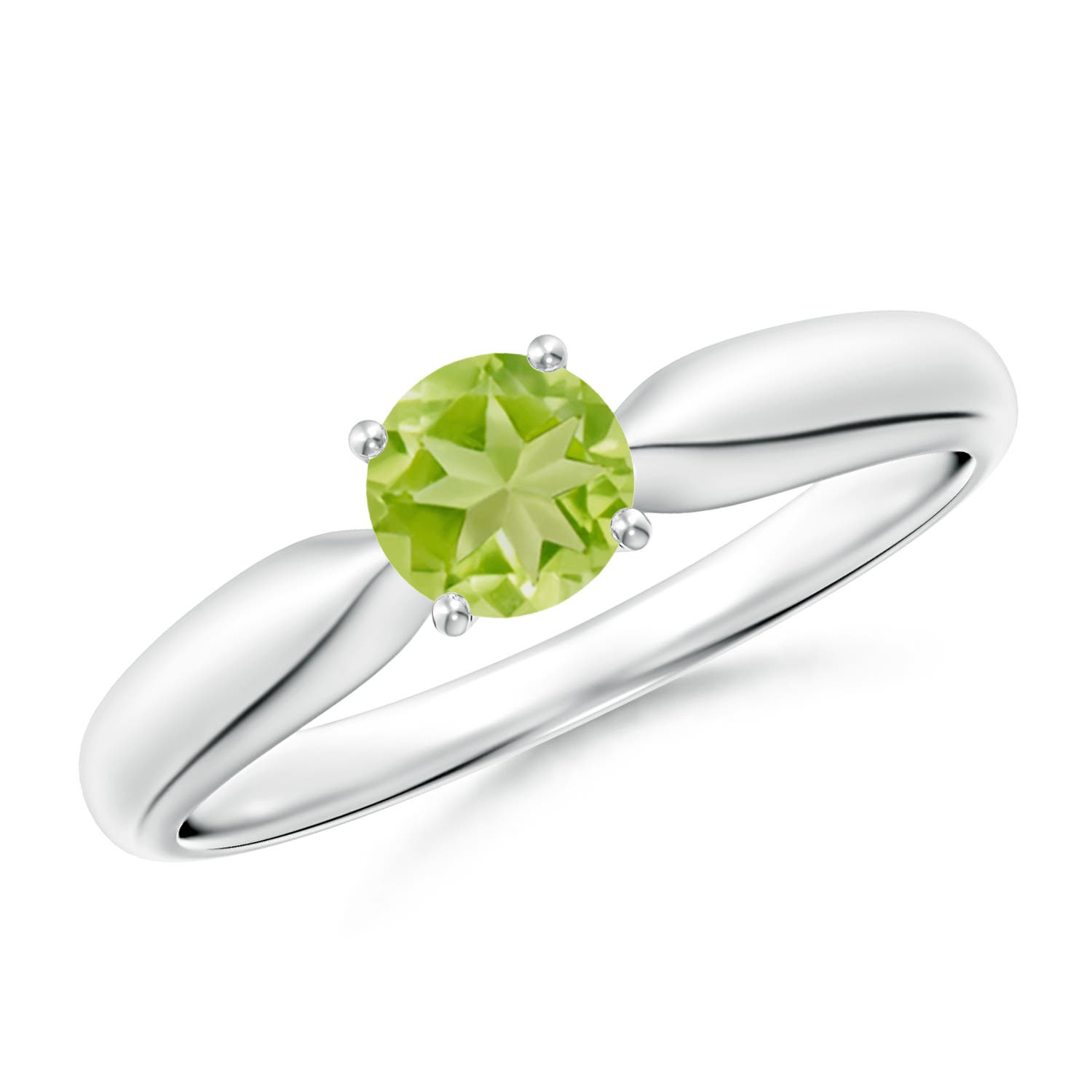 AA - Peridot / 0.55 CT / 14 KT White Gold