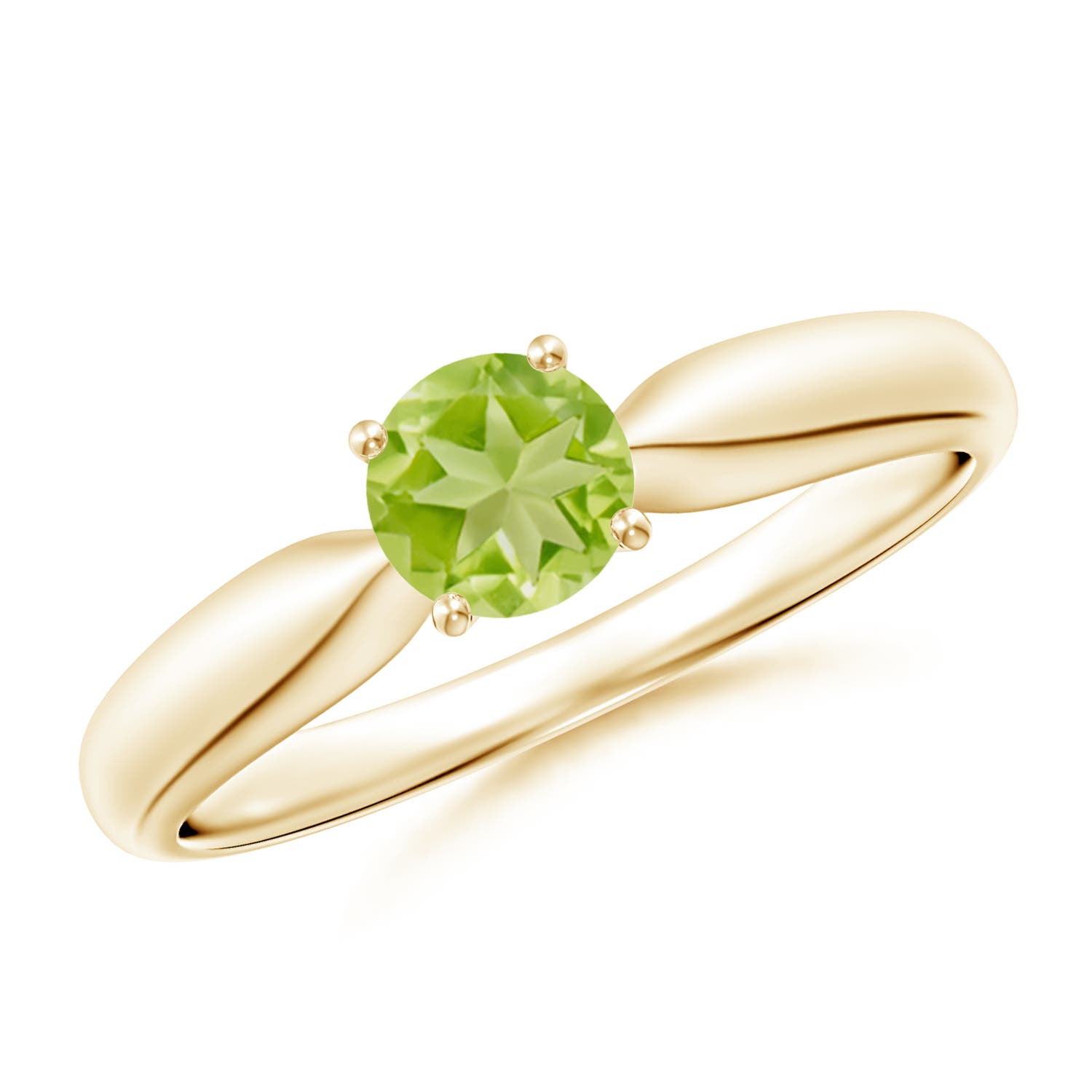 AA - Peridot / 0.55 CT / 14 KT Yellow Gold