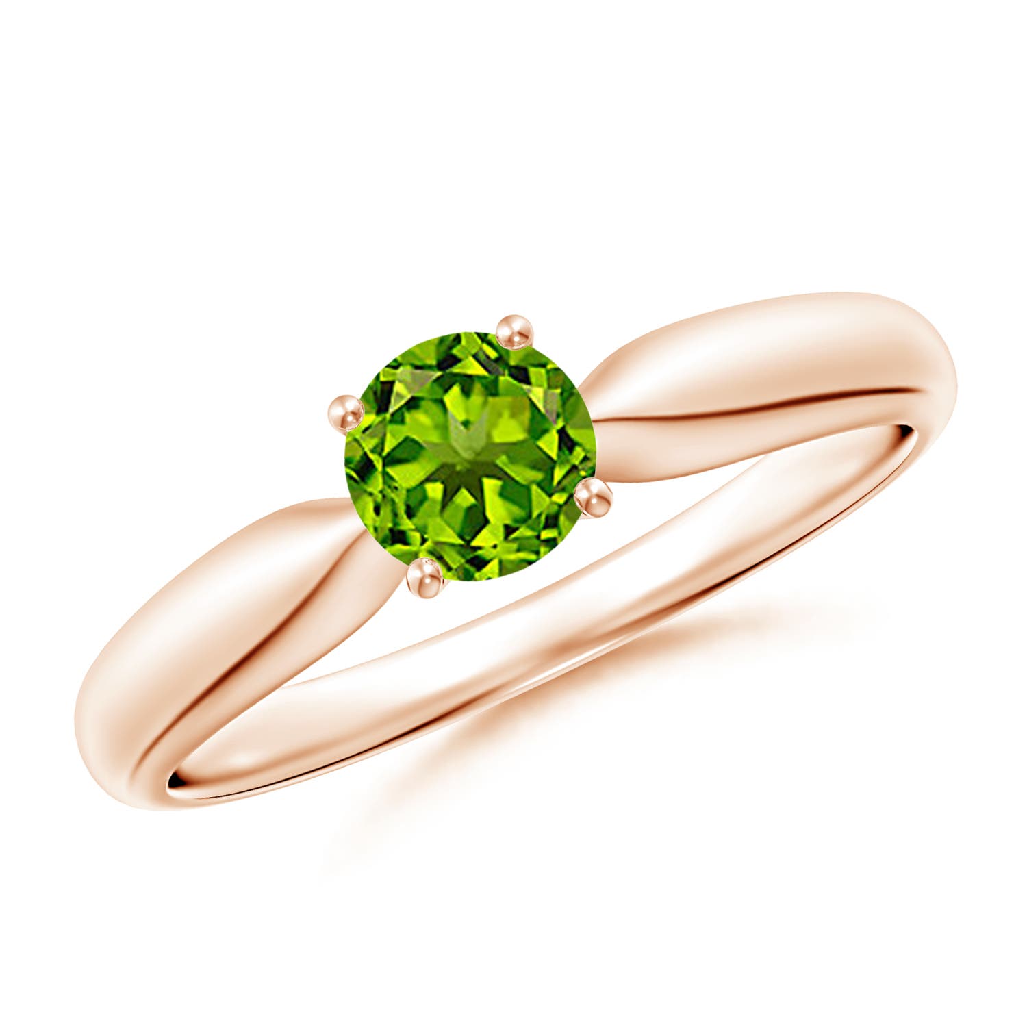 AAAA - Peridot / 0.55 CT / 14 KT Rose Gold