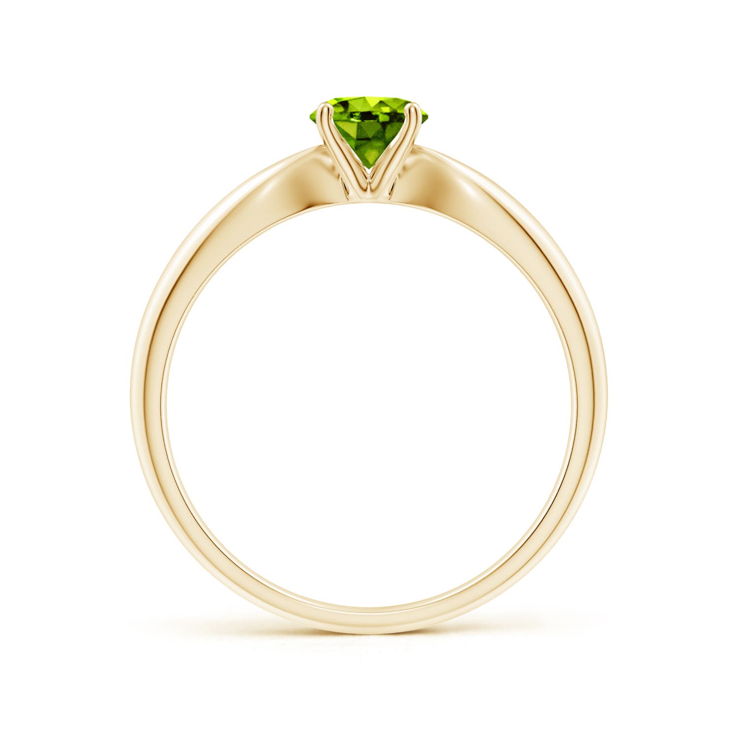 AAAA - Peridot / 0.55 CT / 14 KT Yellow Gold