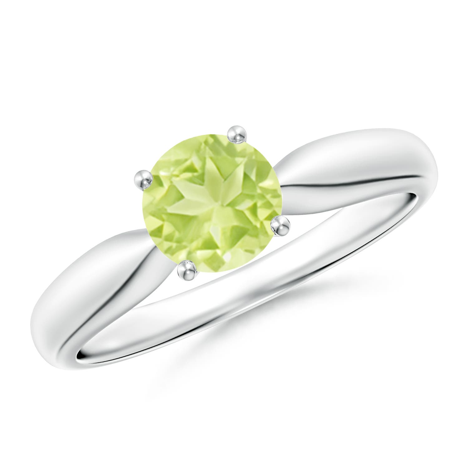 A - Peridot / 0.95 CT / 14 KT White Gold