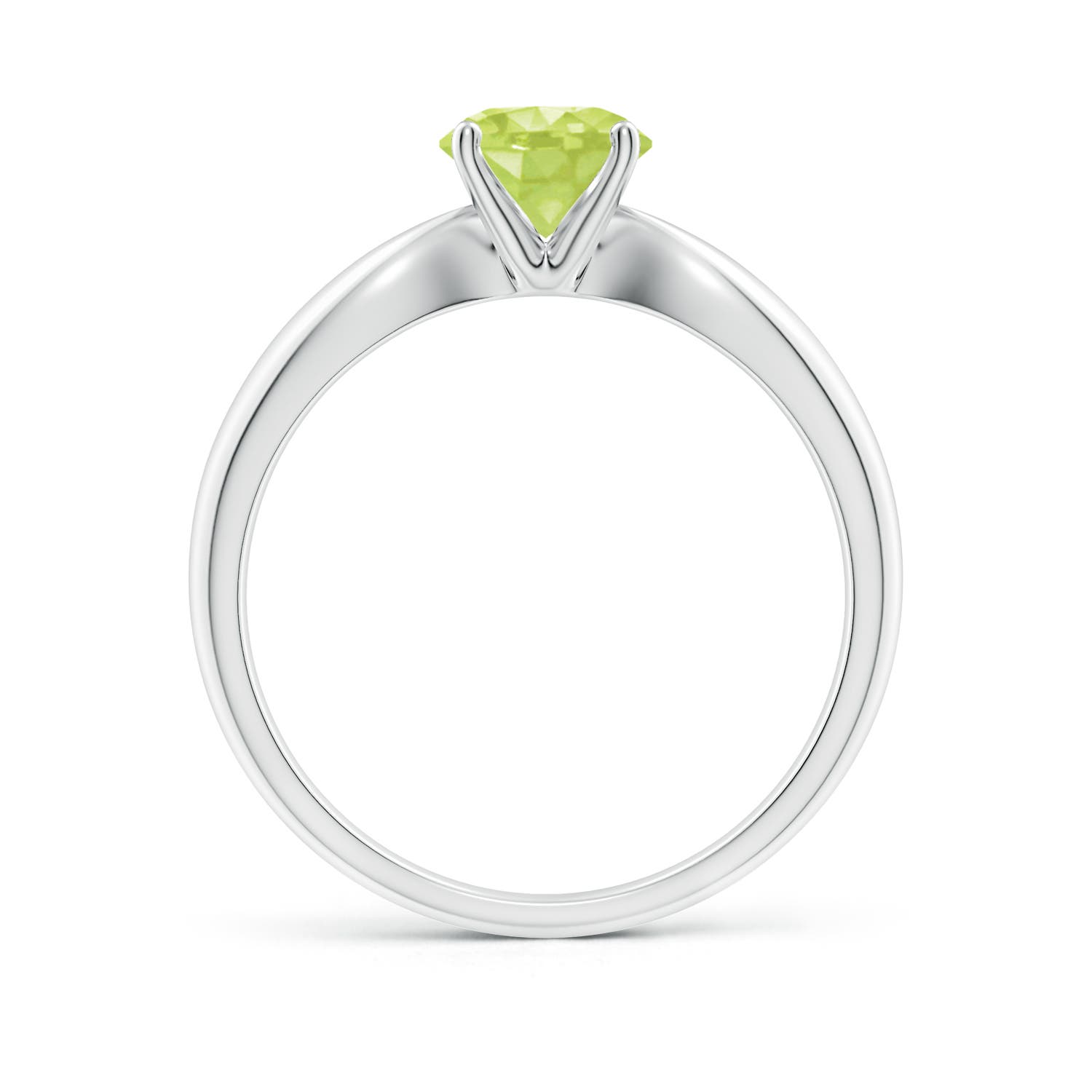 A - Peridot / 0.95 CT / 14 KT White Gold