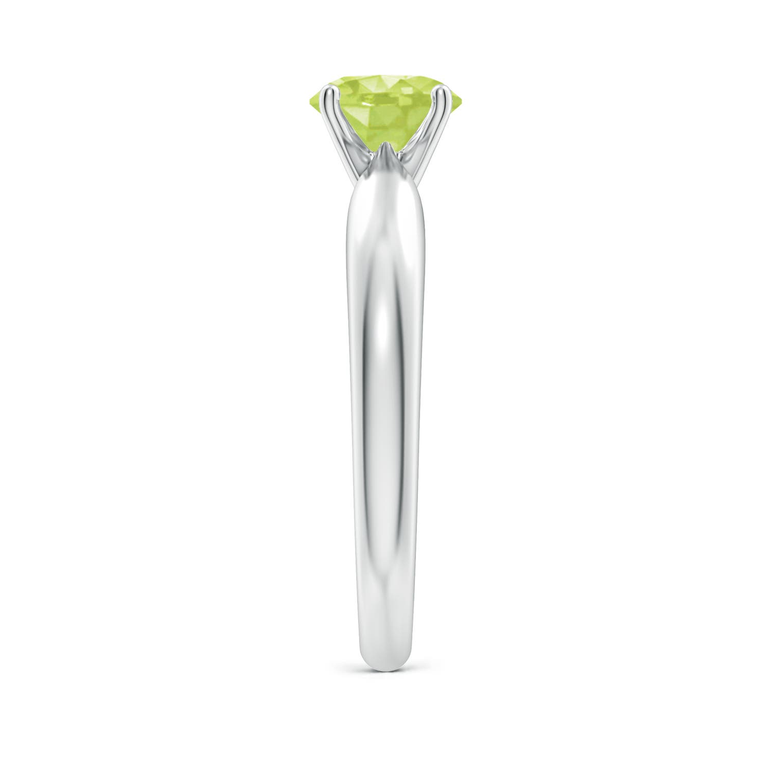 A - Peridot / 0.95 CT / 14 KT White Gold