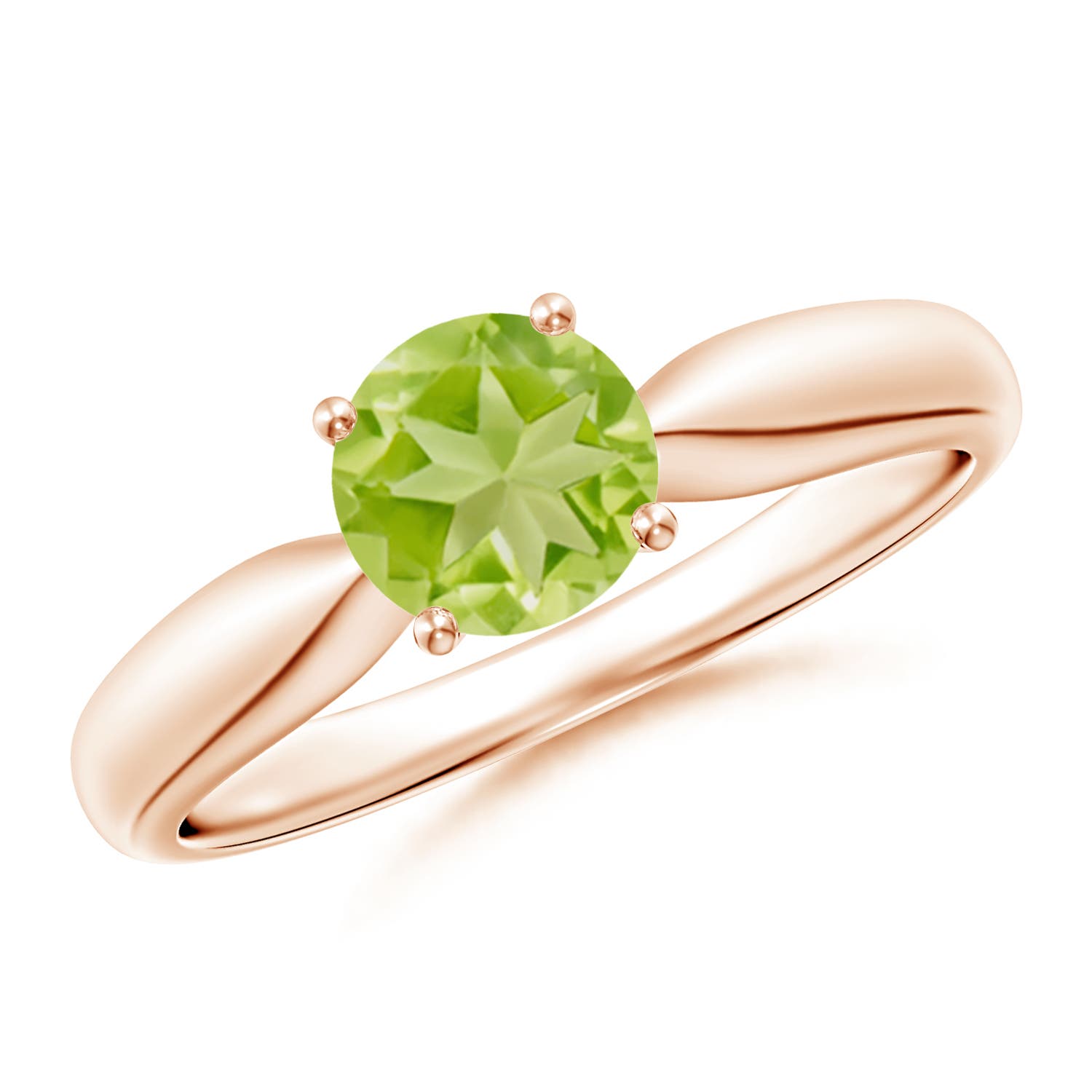 AA - Peridot / 0.95 CT / 14 KT Rose Gold