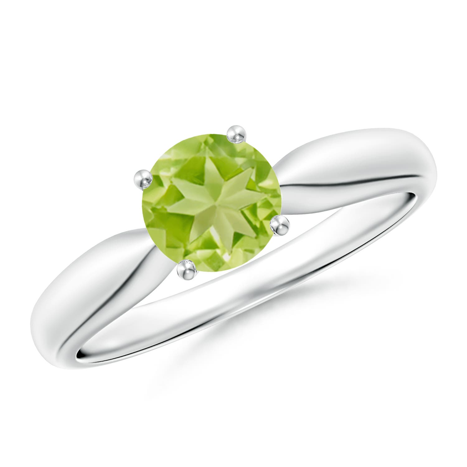 AA - Peridot / 0.95 CT / 14 KT White Gold