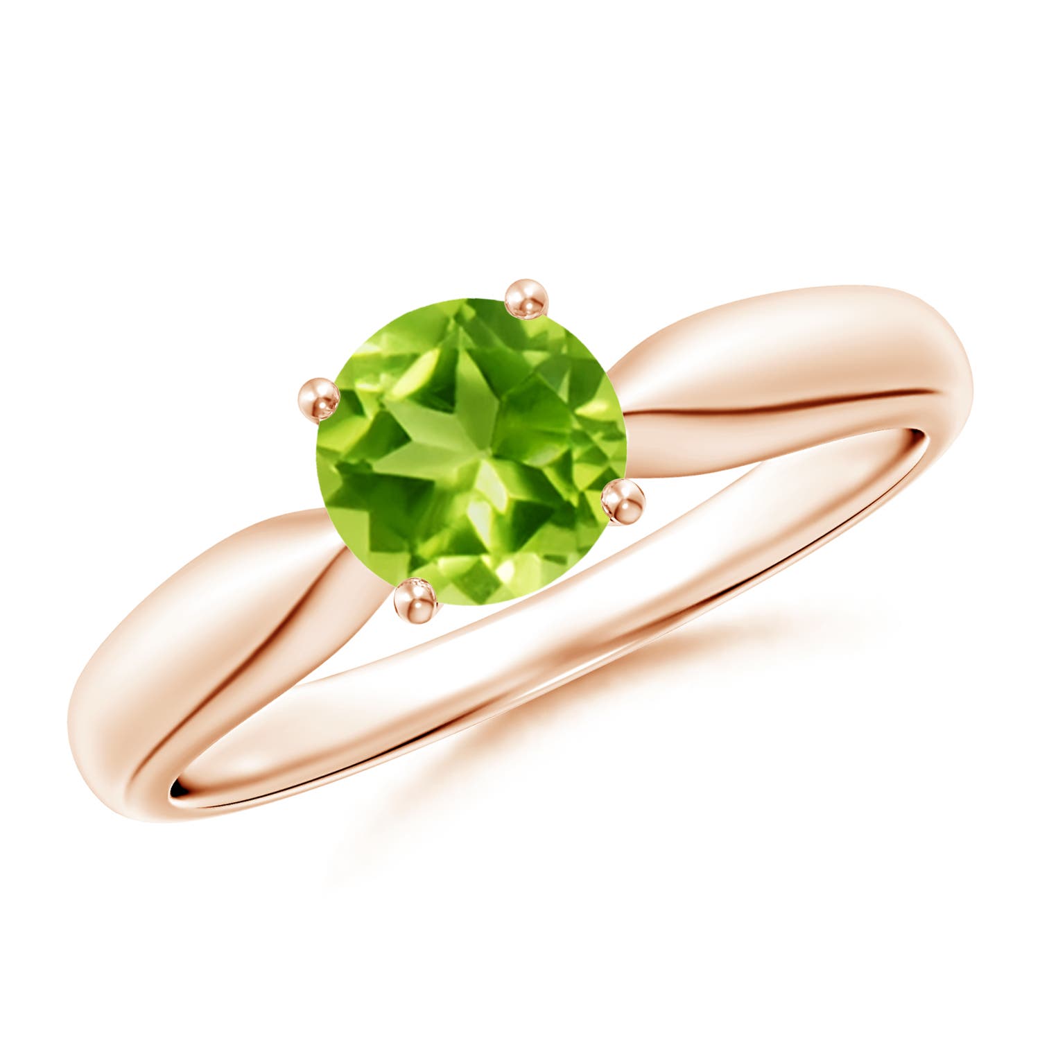 AAA - Peridot / 0.95 CT / 14 KT Rose Gold