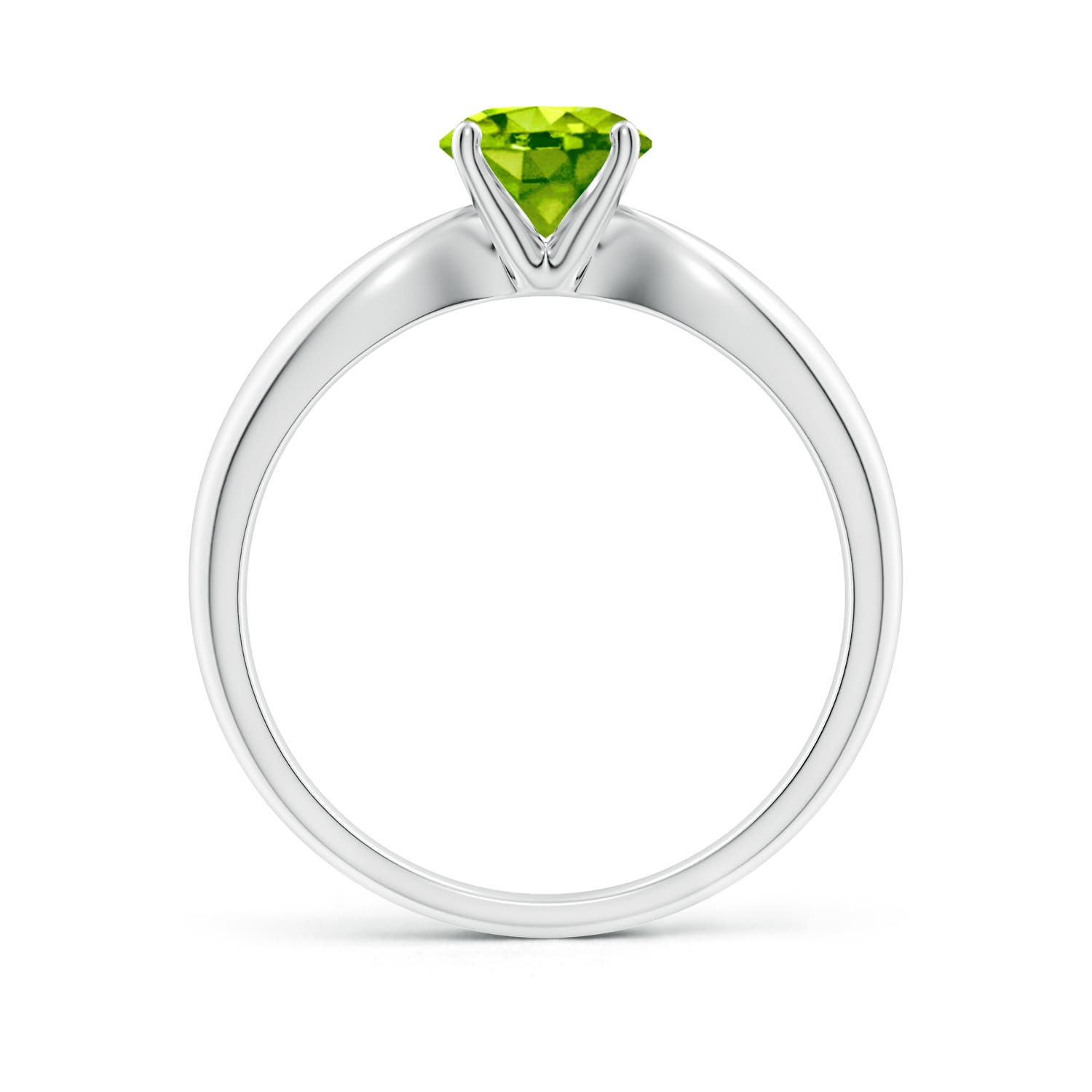 AAA - Peridot / 0.95 CT / 14 KT White Gold