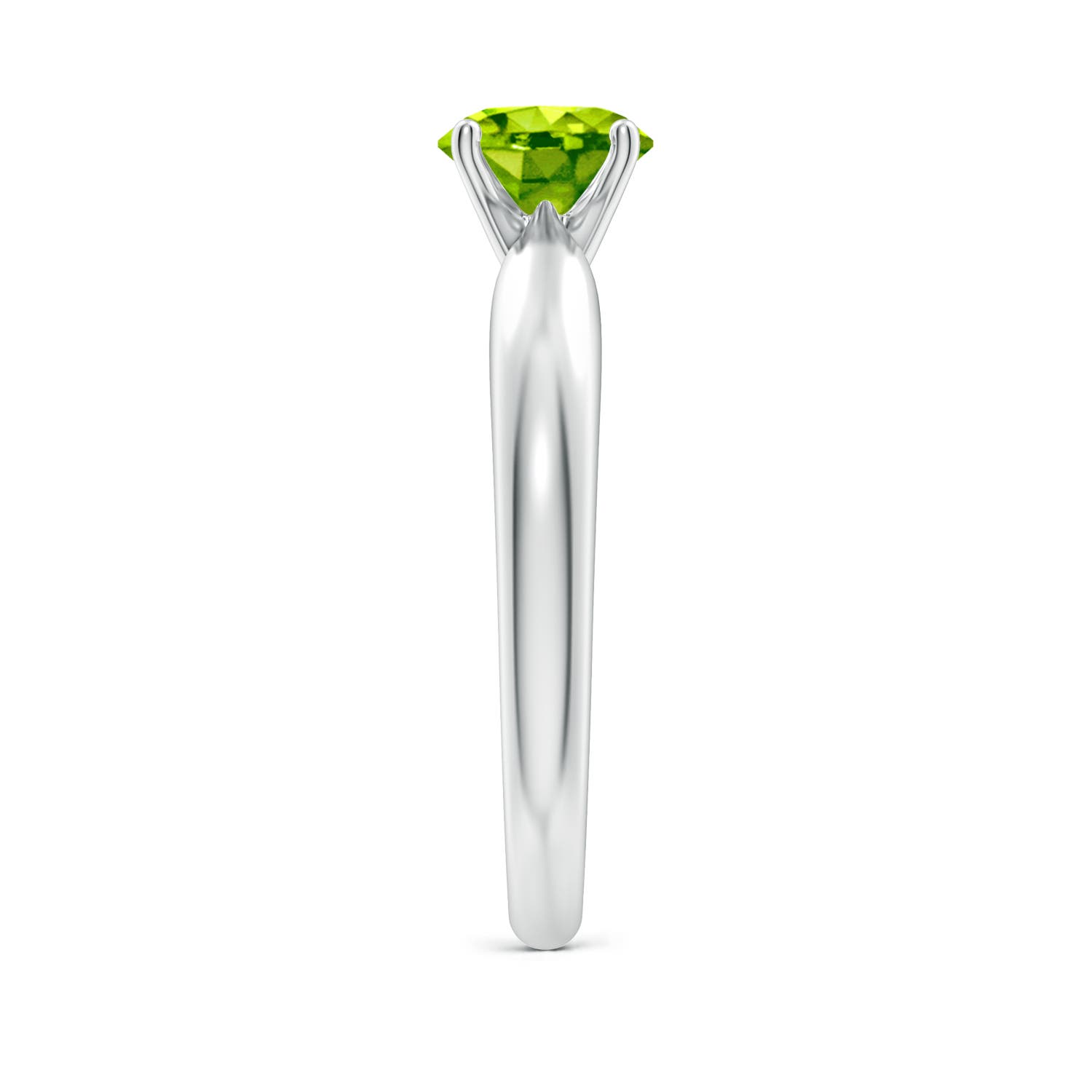 AAA - Peridot / 0.95 CT / 14 KT White Gold