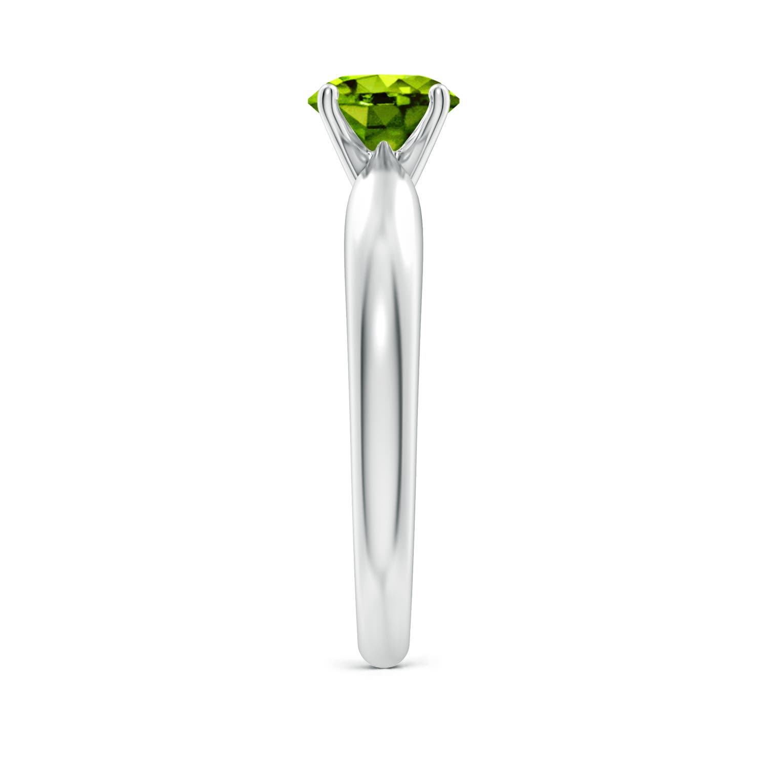 AAAA - Peridot / 0.95 CT / 14 KT White Gold