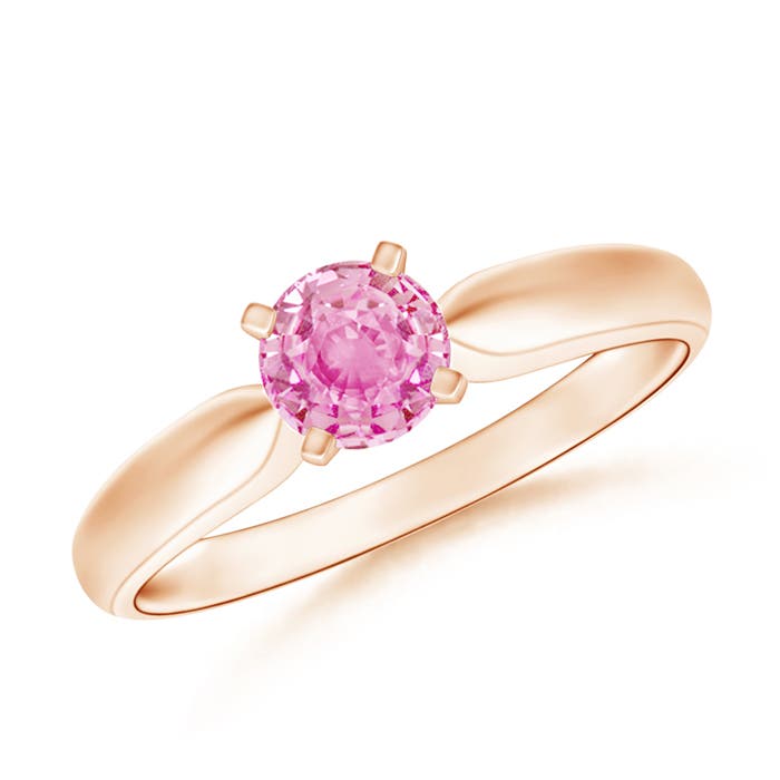 A - Pink Sapphire / 0.6 CT / 14 KT Rose Gold