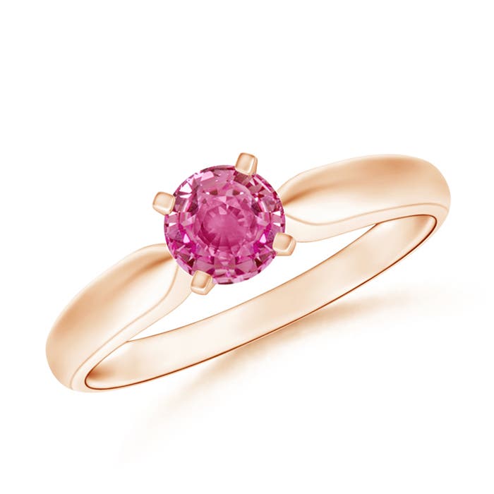 AAA - Pink Sapphire / 0.6 CT / 14 KT Rose Gold