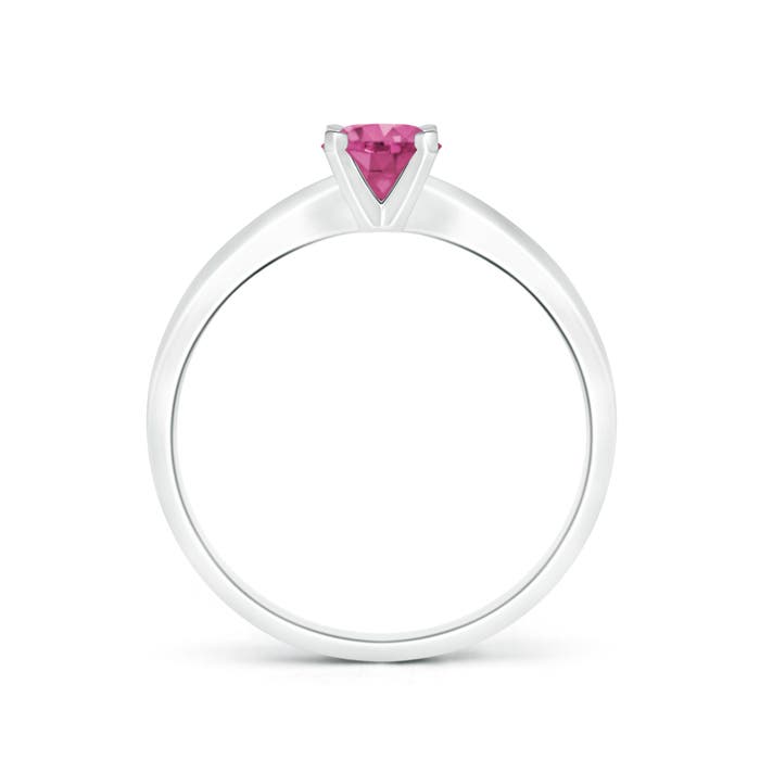 AAAA - Pink Sapphire / 0.6 CT / 14 KT White Gold