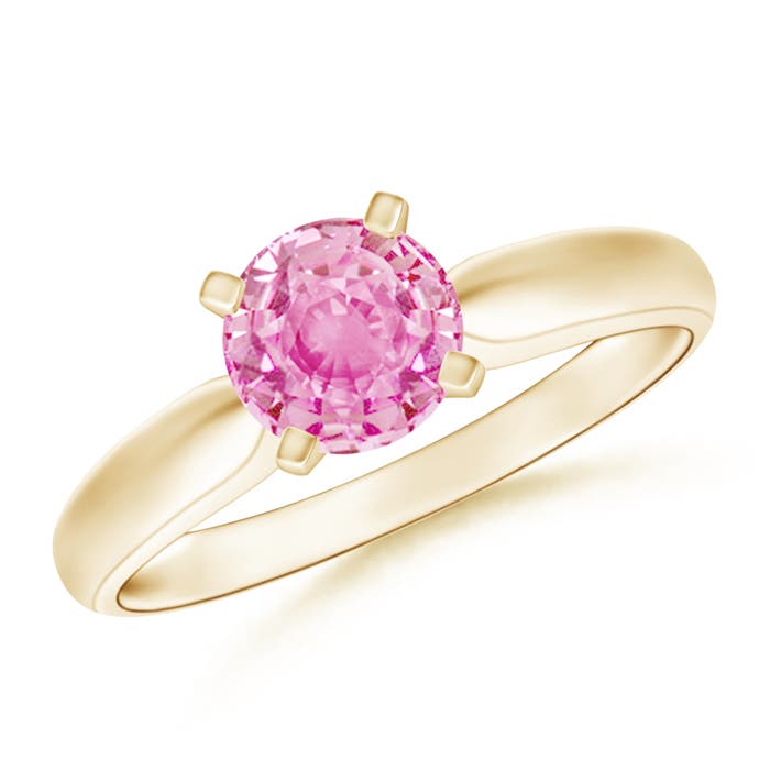 A - Pink Sapphire / 1 CT / 14 KT Yellow Gold