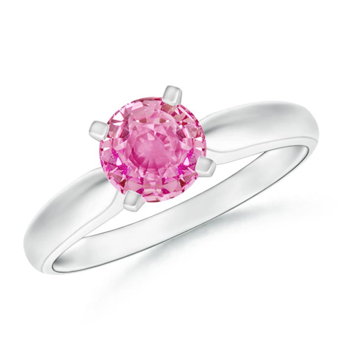 AA - Pink Sapphire / 1 CT / 14 KT White Gold