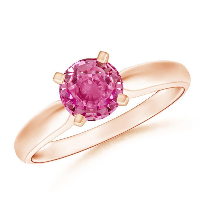 AAA - Pink Sapphire / 1 CT / 14 KT Rose Gold