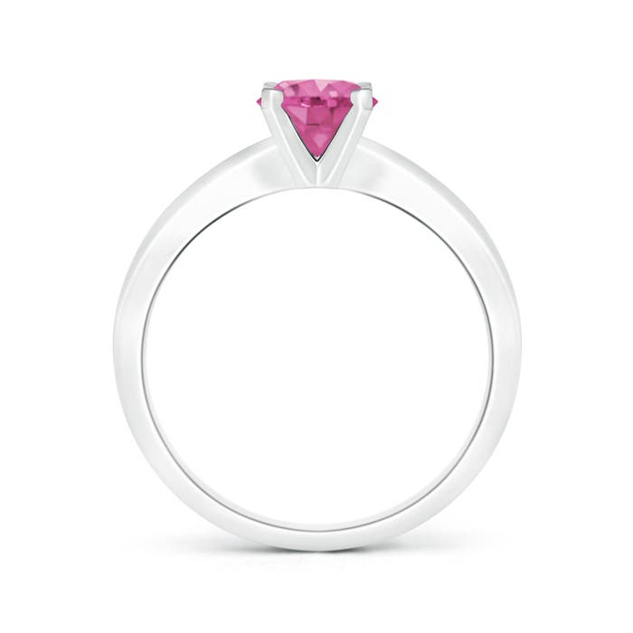 AAA - Pink Sapphire / 1 CT / 14 KT White Gold