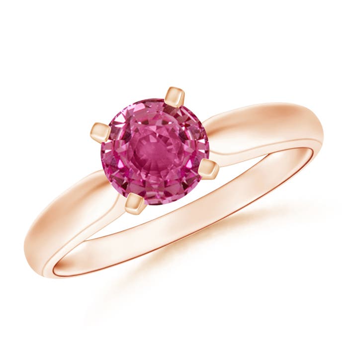 AAAA - Pink Sapphire / 1 CT / 14 KT Rose Gold