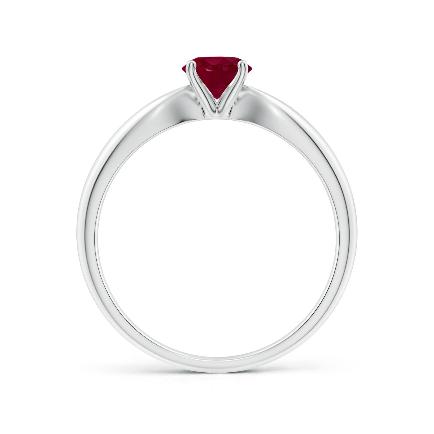 A - Ruby / 0.6 CT / 14 KT White Gold