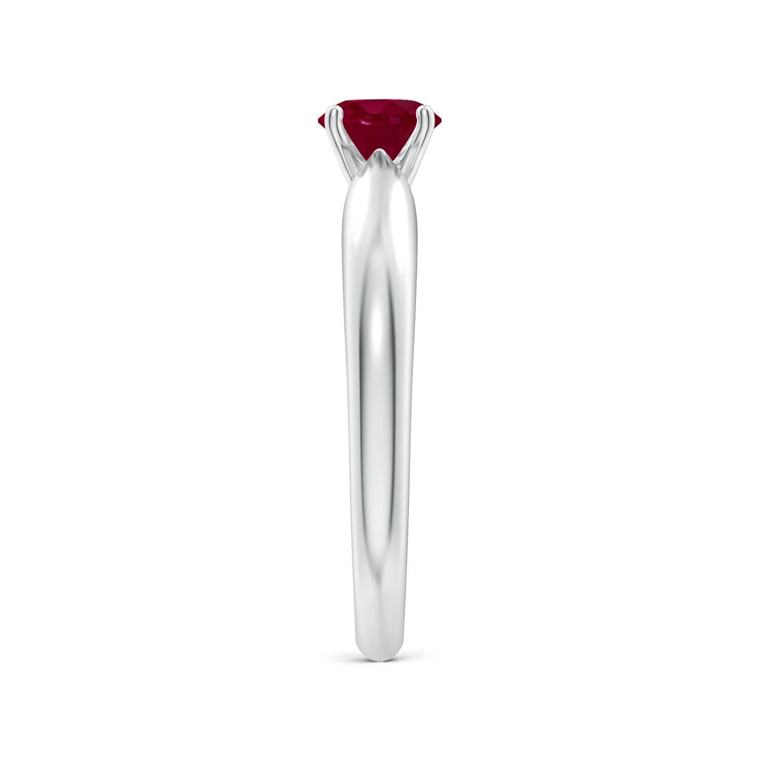 A - Ruby / 0.6 CT / 14 KT White Gold