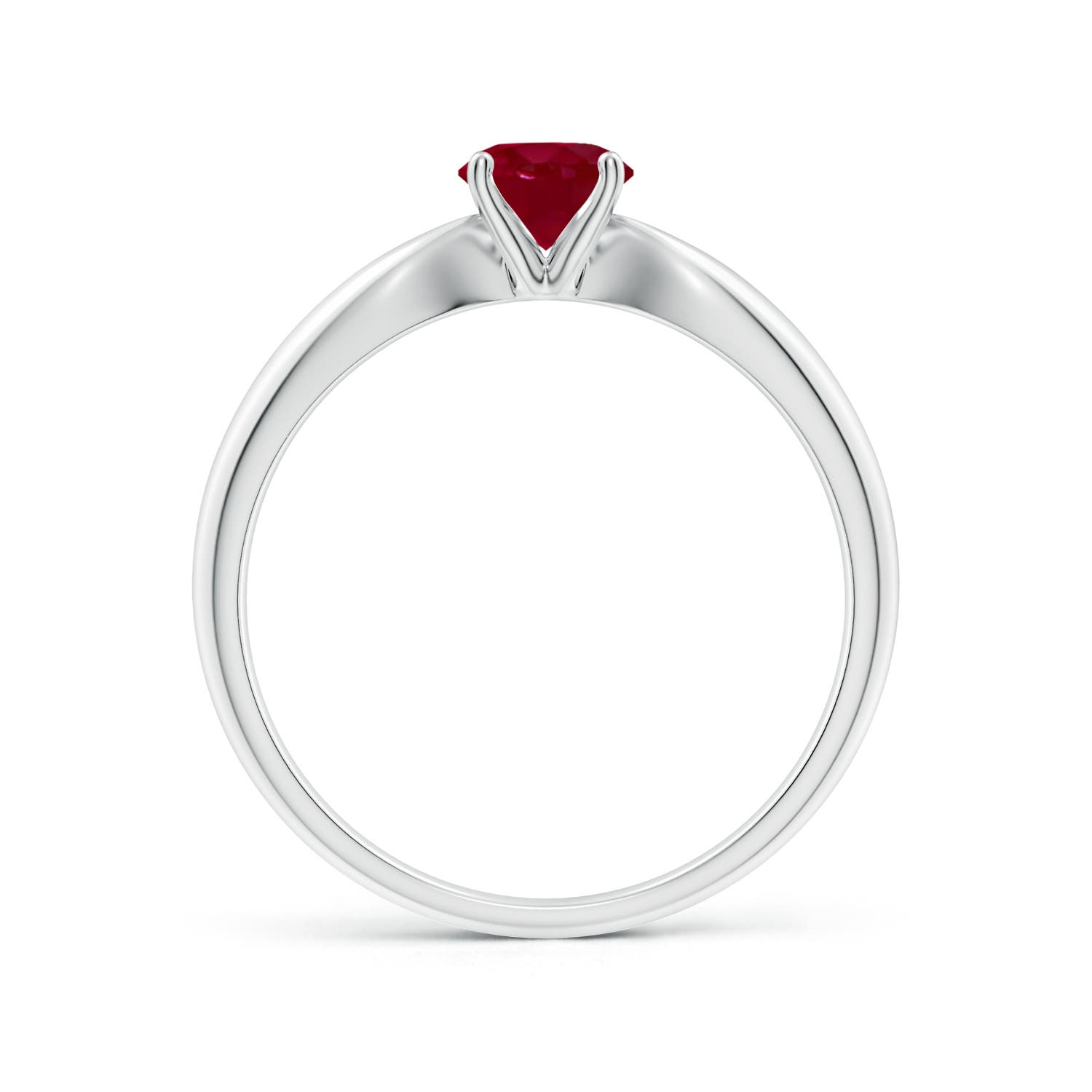 AA - Ruby / 0.6 CT / 14 KT White Gold