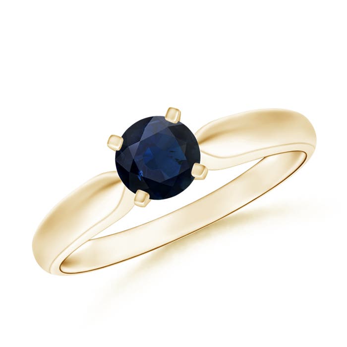 A - Blue Sapphire / 0.6 CT / 14 KT Yellow Gold