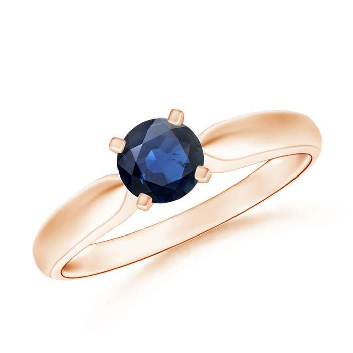 AA - Blue Sapphire / 0.6 CT / 14 KT Rose Gold