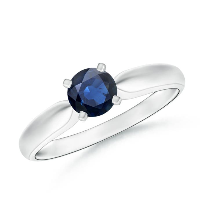 AA - Blue Sapphire / 0.6 CT / 14 KT White Gold