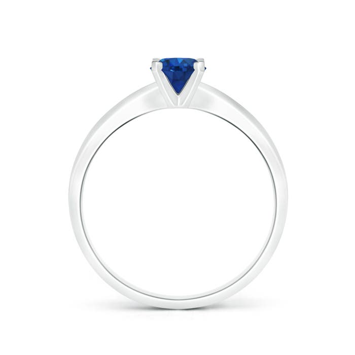 AAA - Blue Sapphire / 0.6 CT / 14 KT White Gold