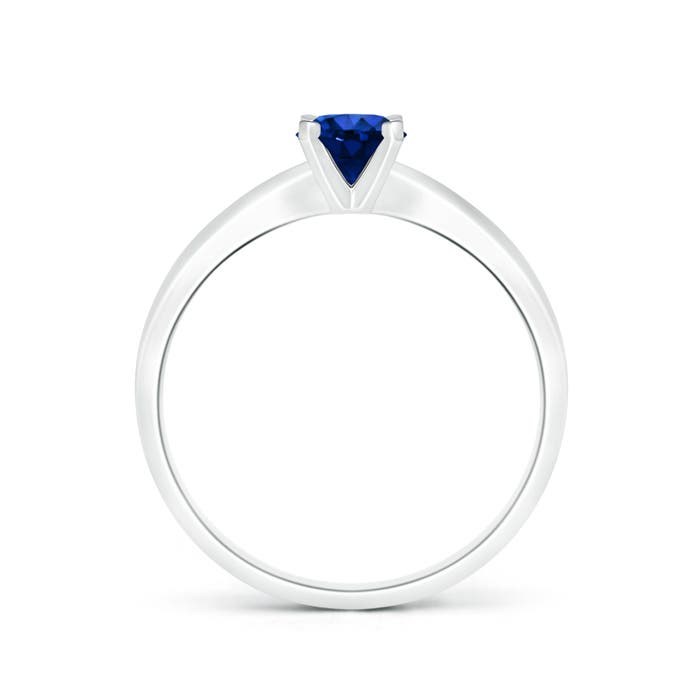 AAAA - Blue Sapphire / 0.6 CT / 14 KT White Gold