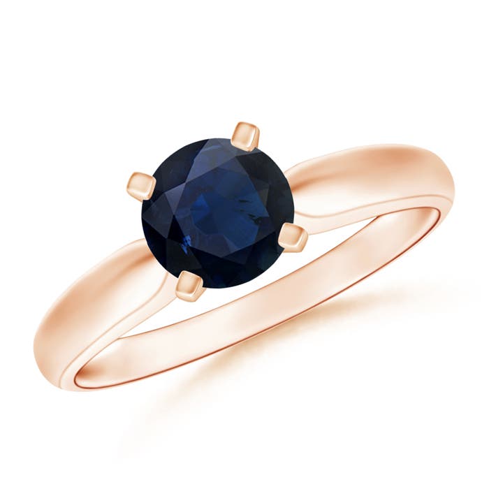 A - Blue Sapphire / 1 CT / 14 KT Rose Gold