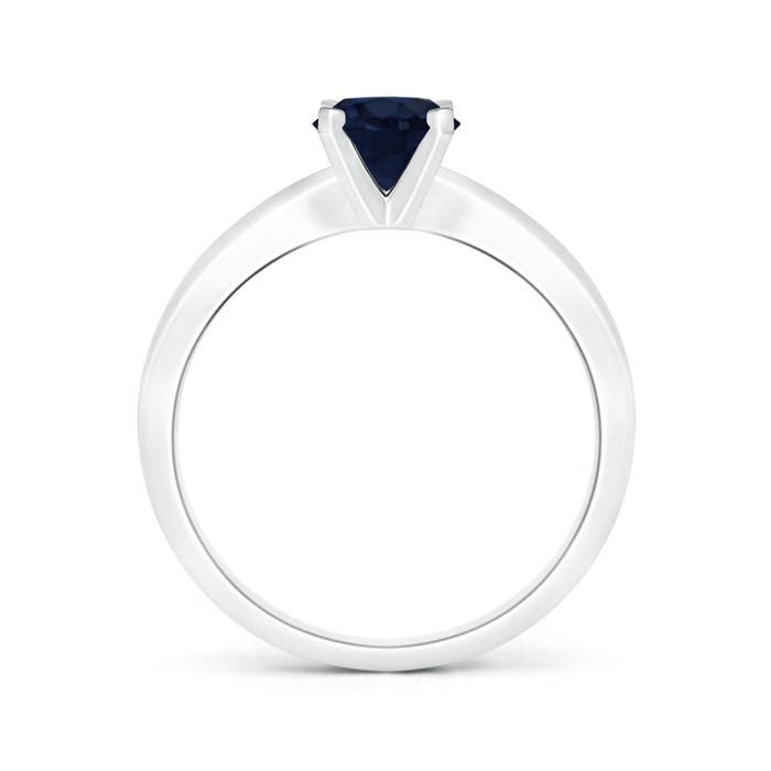 A - Blue Sapphire / 1 CT / 14 KT White Gold