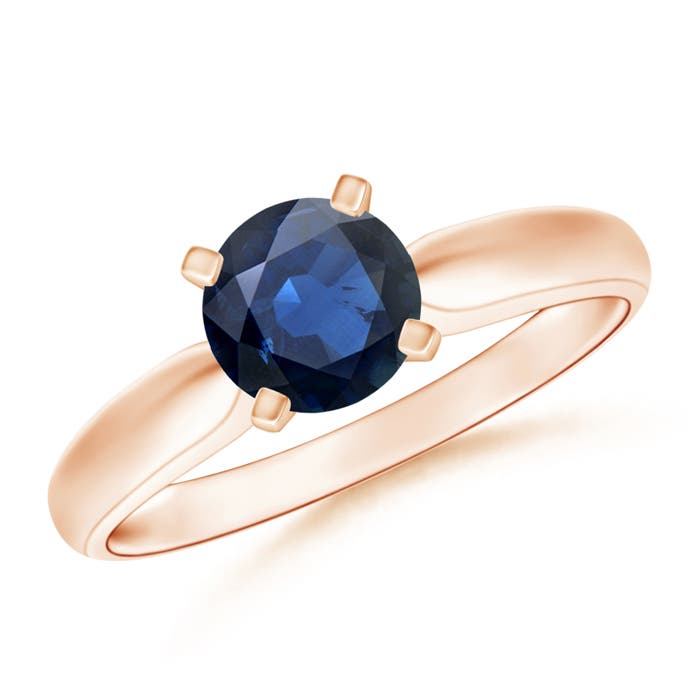 AA - Blue Sapphire / 1 CT / 14 KT Rose Gold