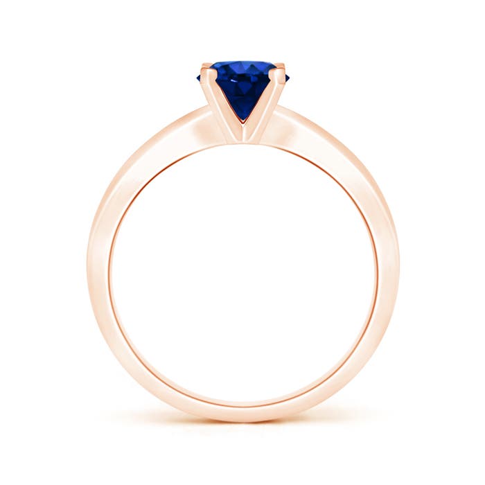 AAAA - Blue Sapphire / 1 CT / 14 KT Rose Gold