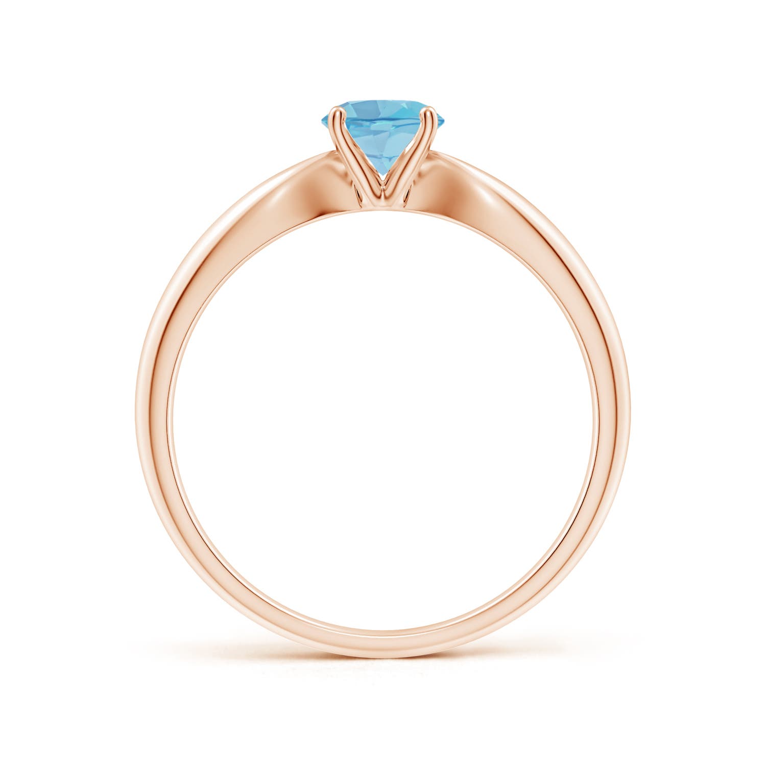 A - Swiss Blue Topaz / 0.6 CT / 14 KT Rose Gold