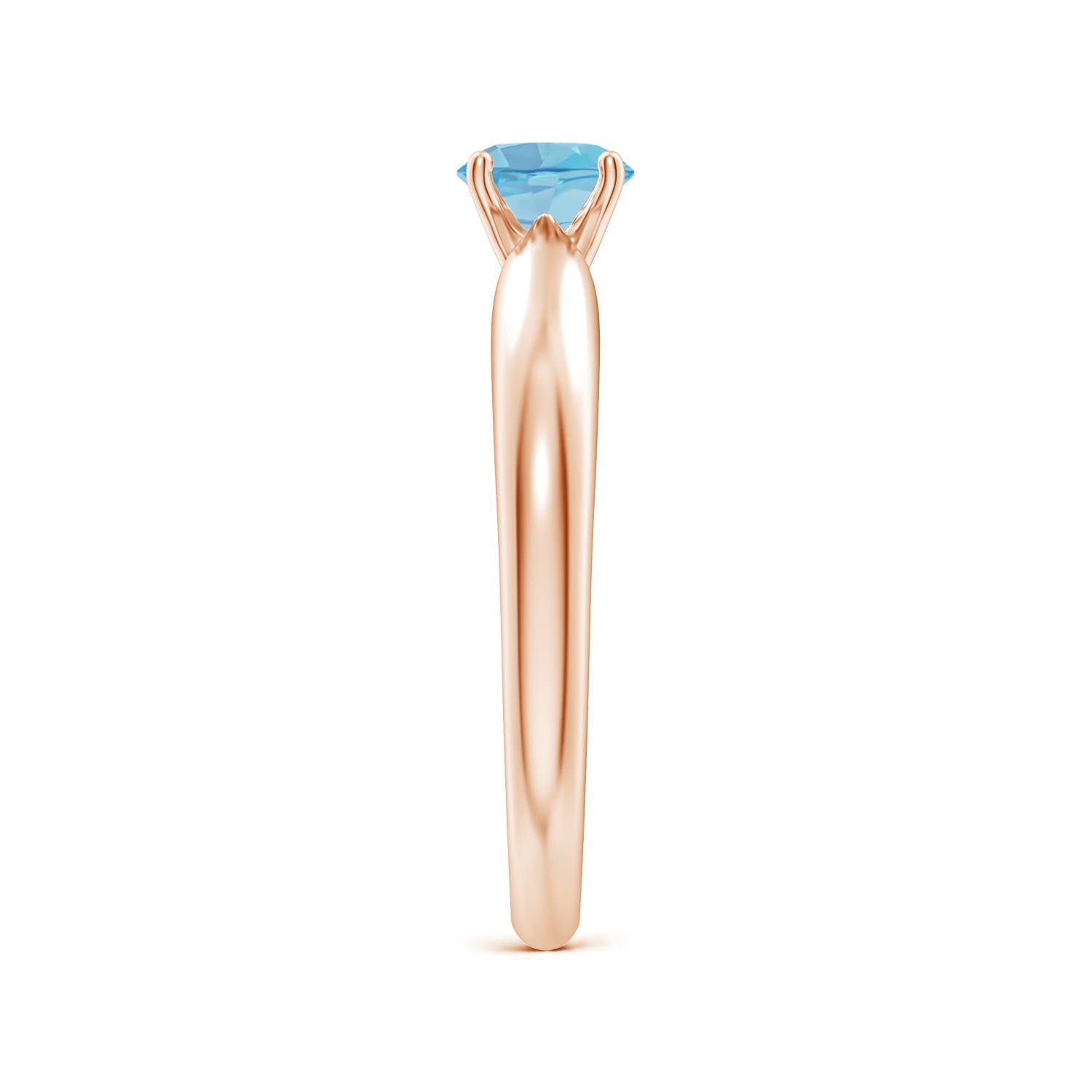 A - Swiss Blue Topaz / 0.6 CT / 14 KT Rose Gold