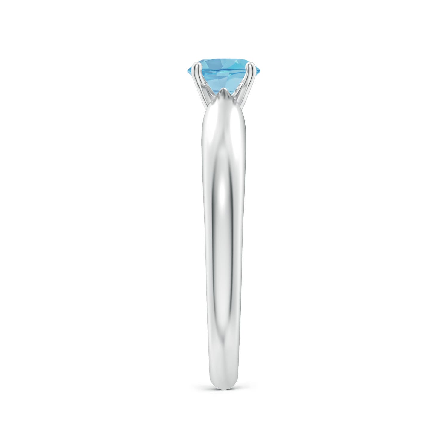 A - Swiss Blue Topaz / 0.6 CT / 14 KT White Gold