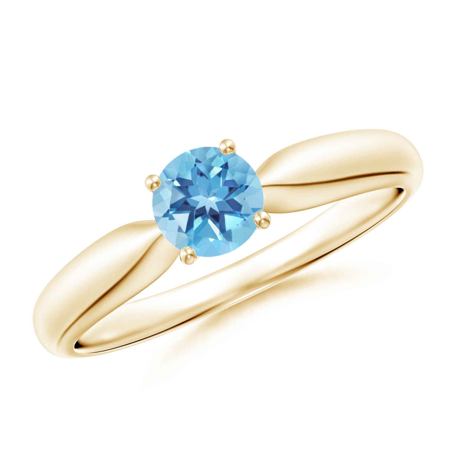 A - Swiss Blue Topaz / 0.6 CT / 14 KT Yellow Gold