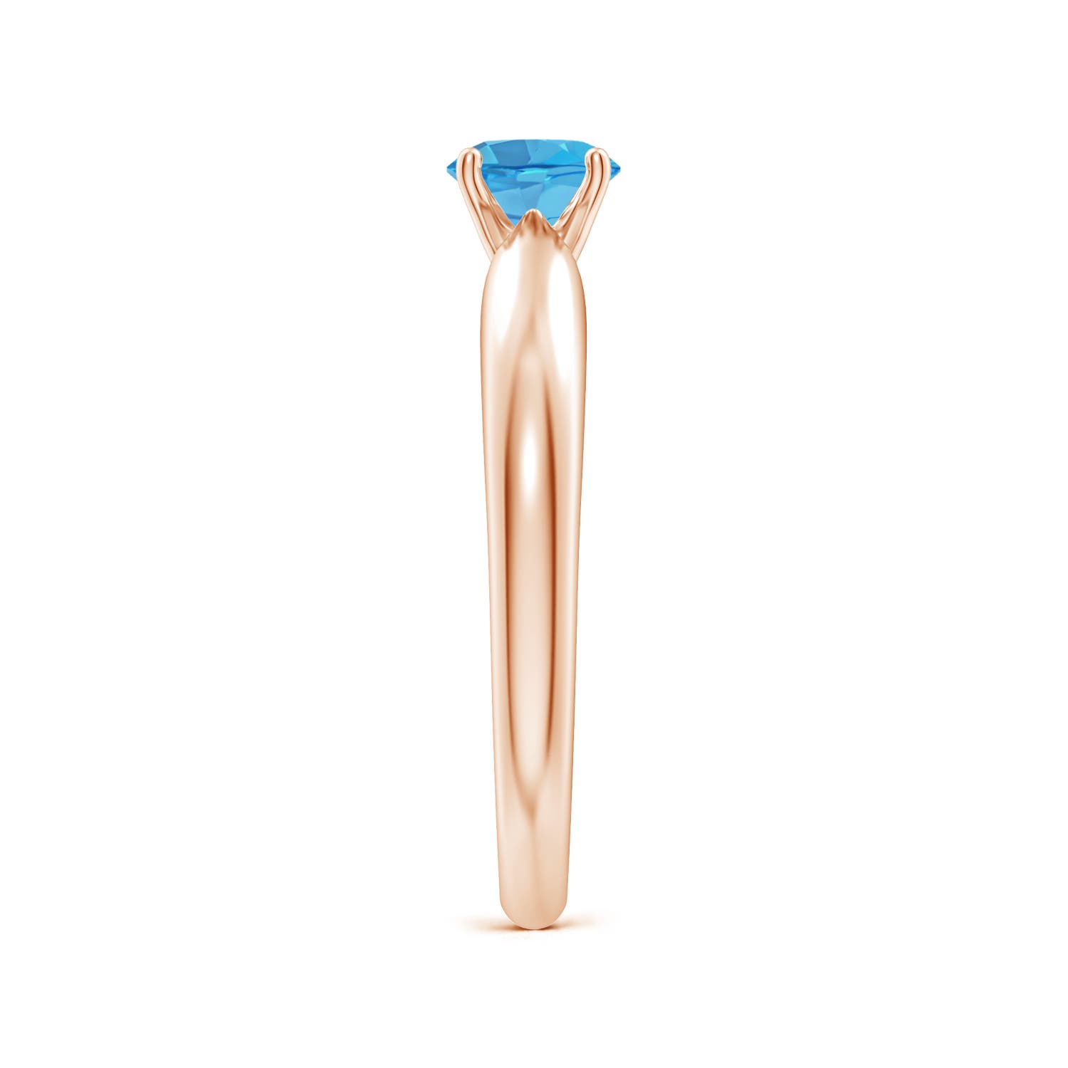 AA - Swiss Blue Topaz / 0.6 CT / 14 KT Rose Gold