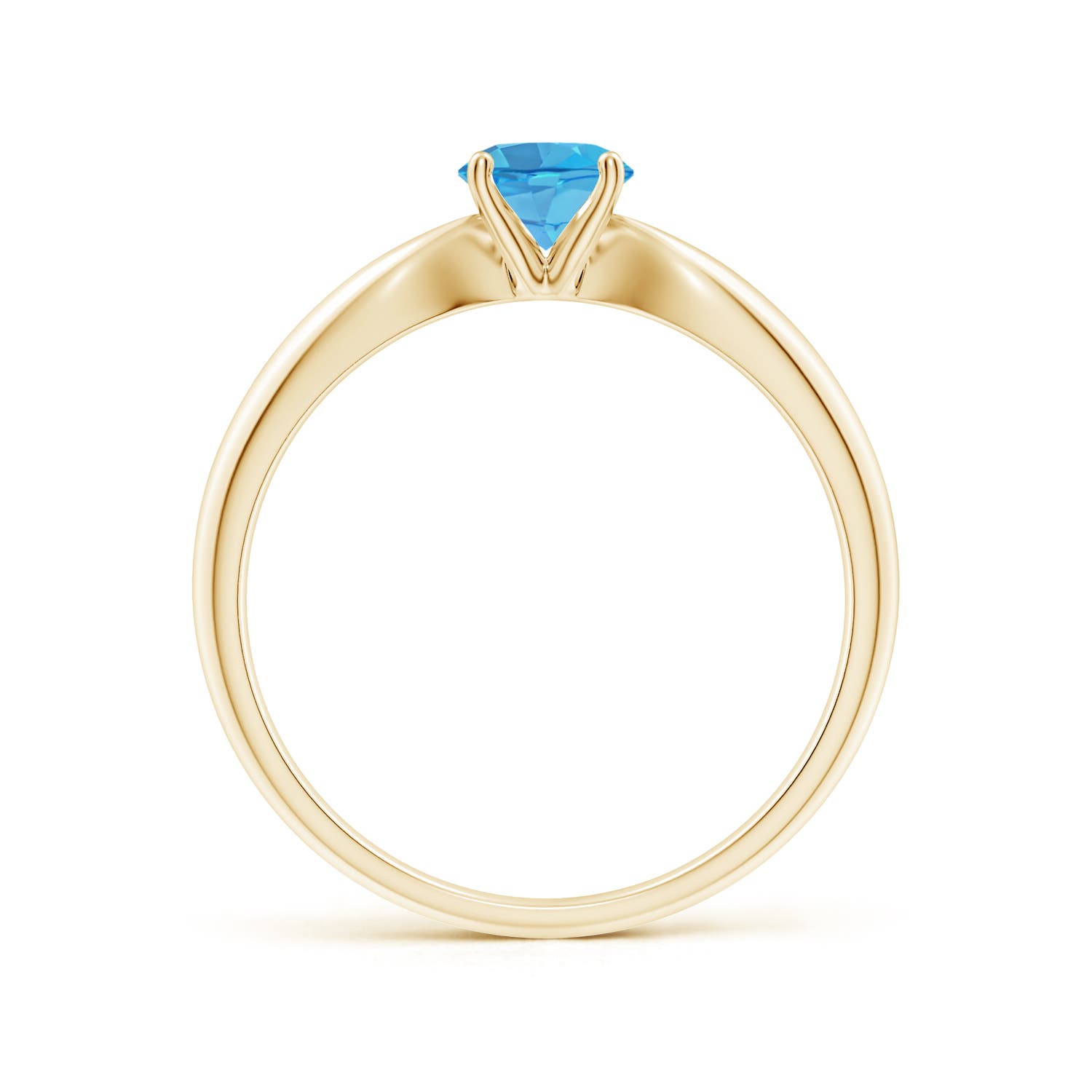 AA - Swiss Blue Topaz / 0.6 CT / 14 KT Yellow Gold