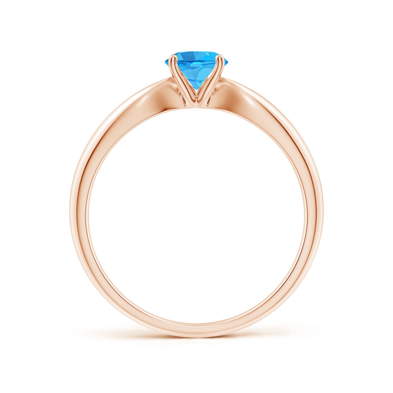 AAA - Swiss Blue Topaz / 0.6 CT / 14 KT Rose Gold