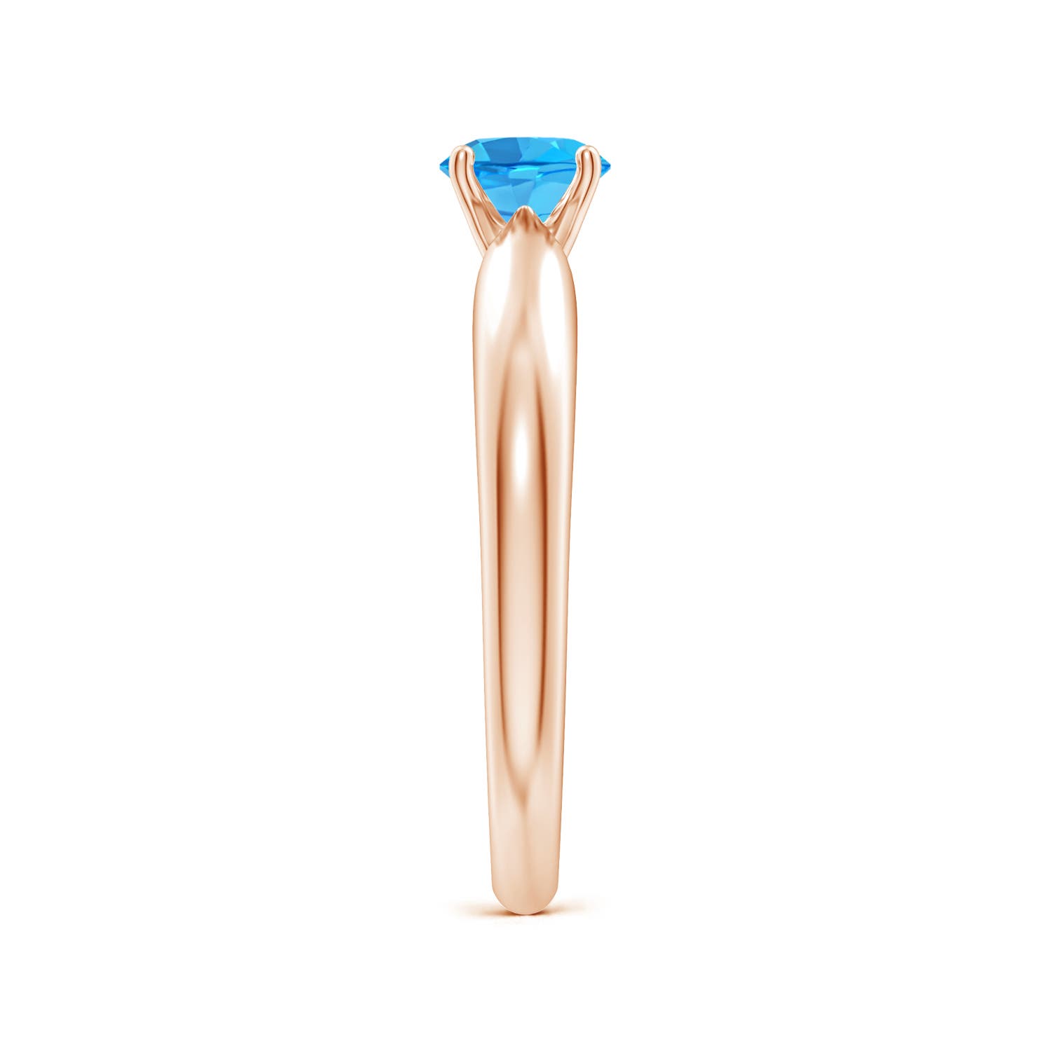 AAA - Swiss Blue Topaz / 0.6 CT / 14 KT Rose Gold