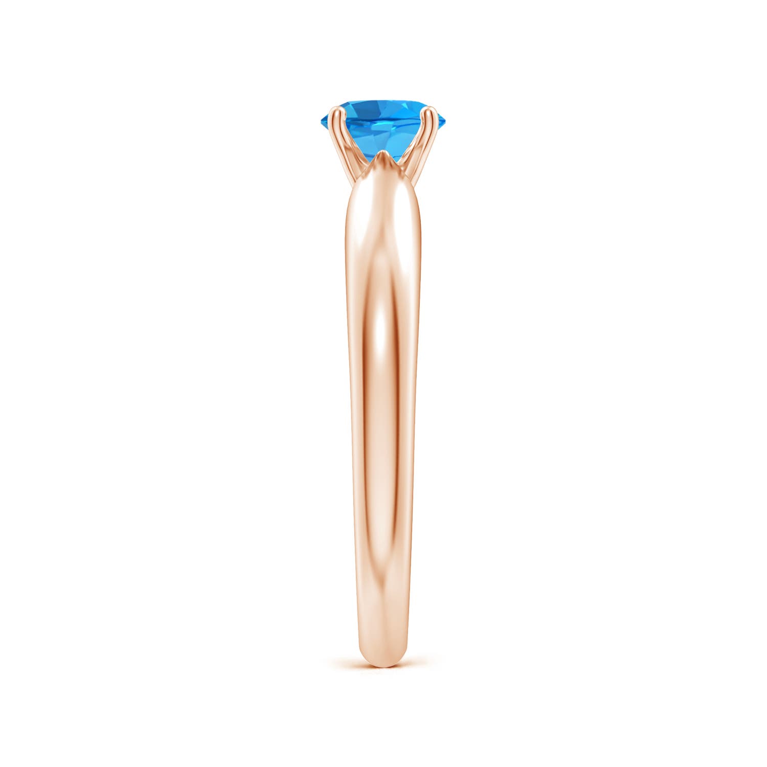 AAAA - Swiss Blue Topaz / 0.6 CT / 14 KT Rose Gold