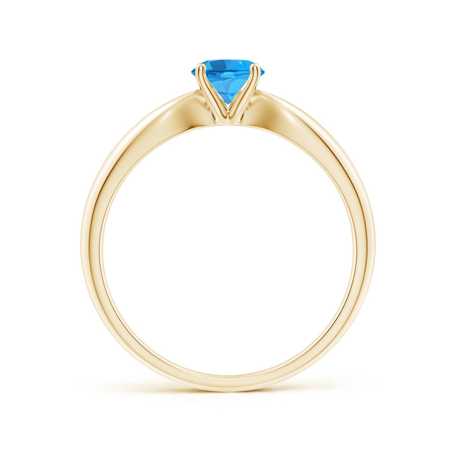 AAAA - Swiss Blue Topaz / 0.6 CT / 14 KT Yellow Gold